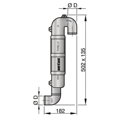 VETUS Gooseneck výfukový sifon LT50 50mm